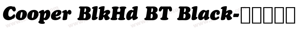 Cooper BlkHd BT Black字体转换